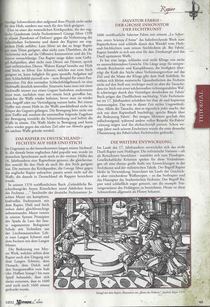 Miroque Edition, 2012 - Das Rapier, Seite 2/6